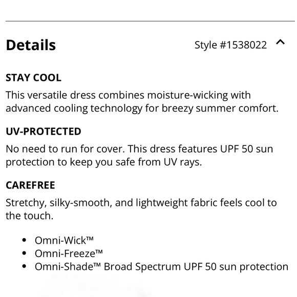 LAST ONE❗️Columbia PFG Omni Freeze Activewear UPF 50 Tank Dress Plus Size 3X - Picture 6 of 13